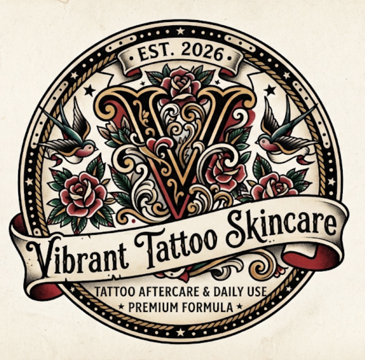 Vibrant Tattoo Skincare logo